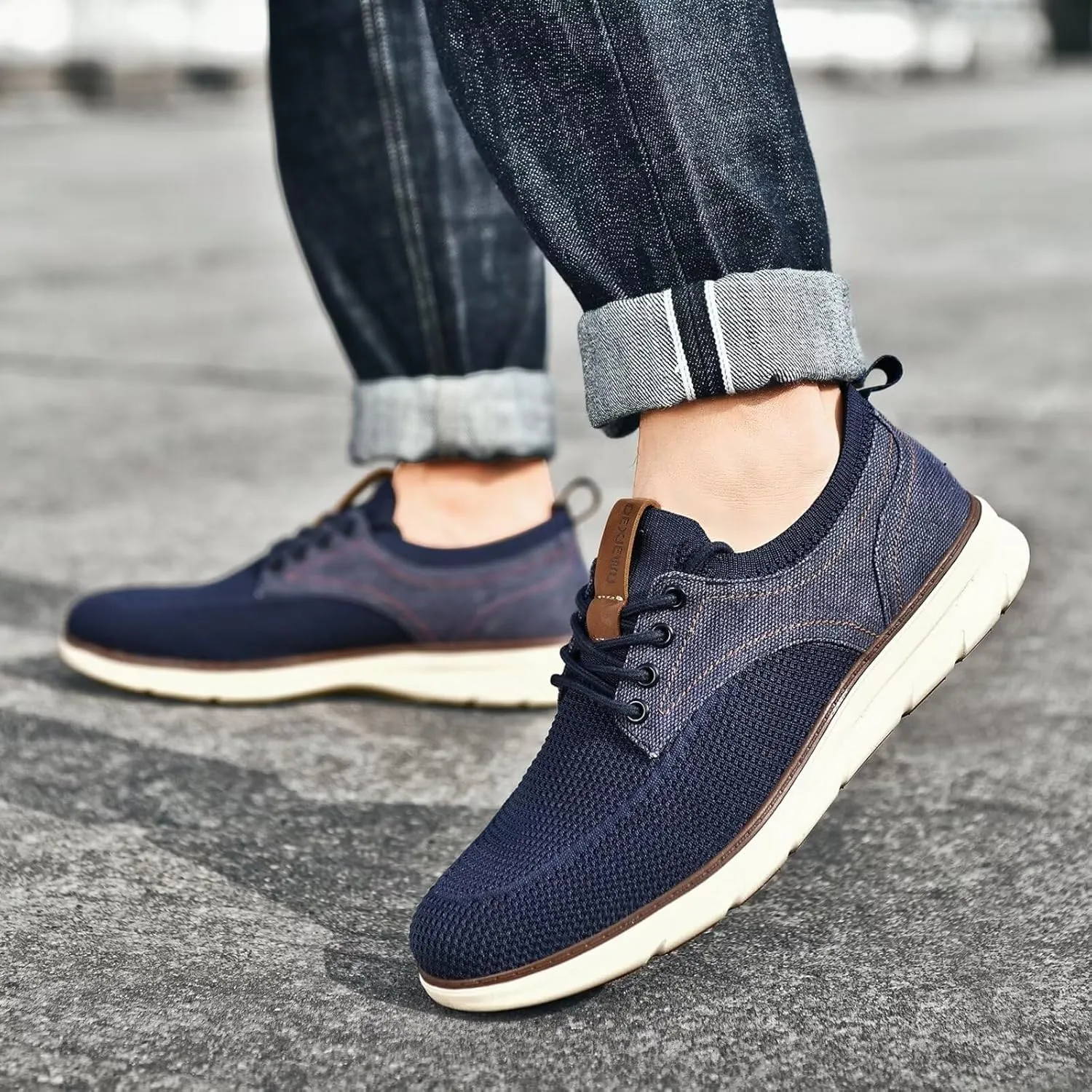 Men's Casual Dress Oxfords Business Walking Shoes Comfortable Mesh Work Sneakers