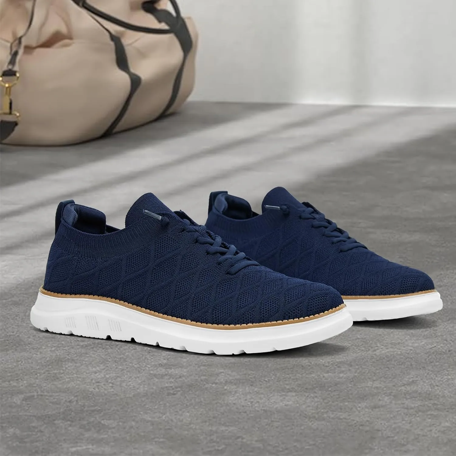 Mens Casual Dress Oxfords Shoes Fashion Mesh Work Business Walking Sneakers Comfortable Lightweight Soft Sole