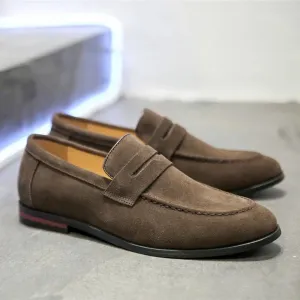 Men's casual suede loafers