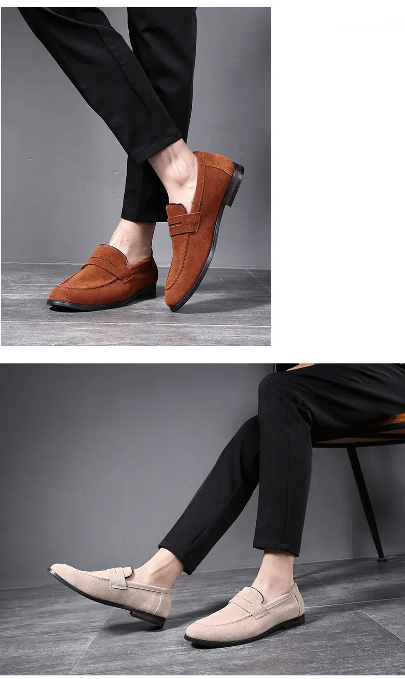 Men's casual suede loafers