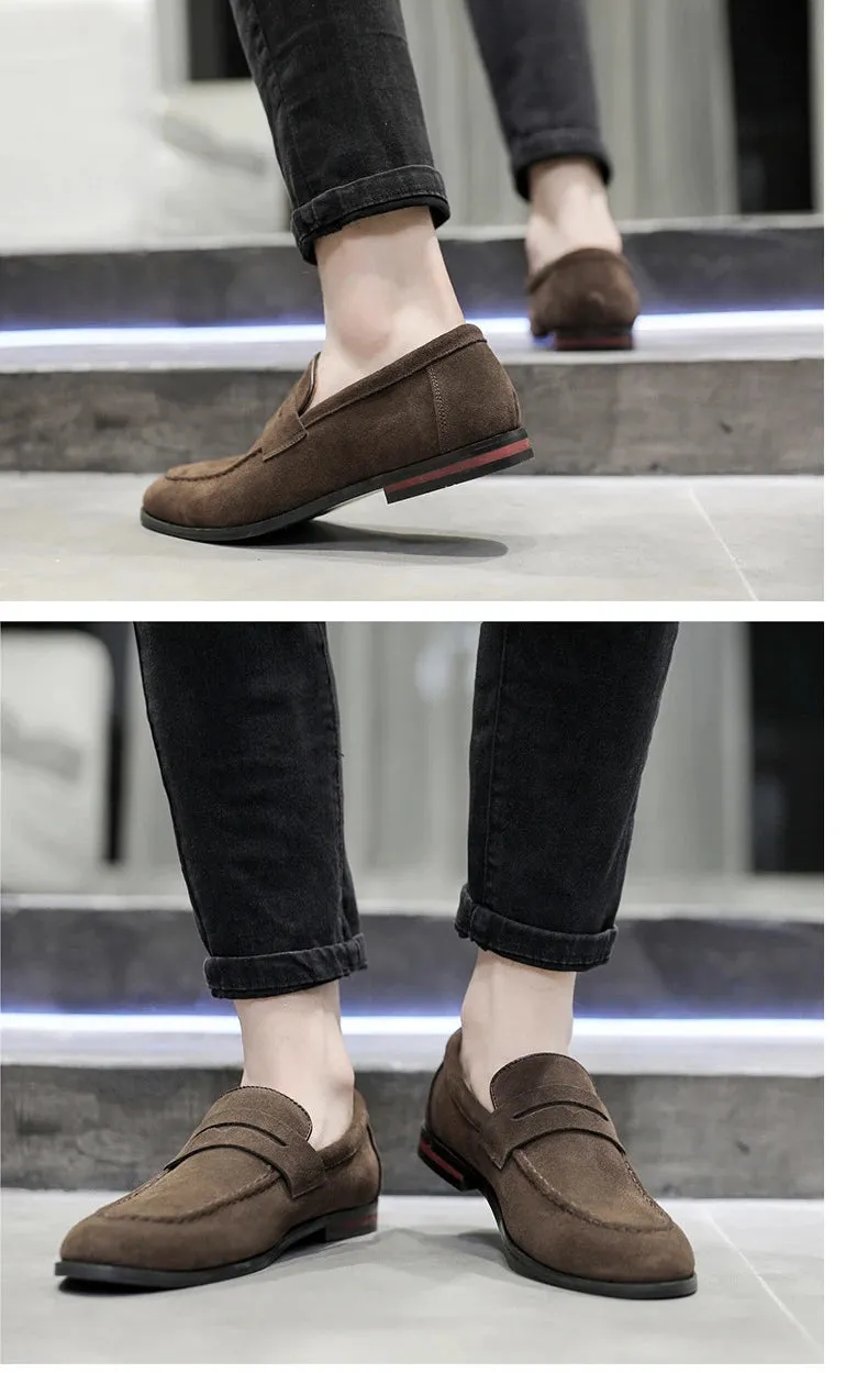 Men's casual suede loafers