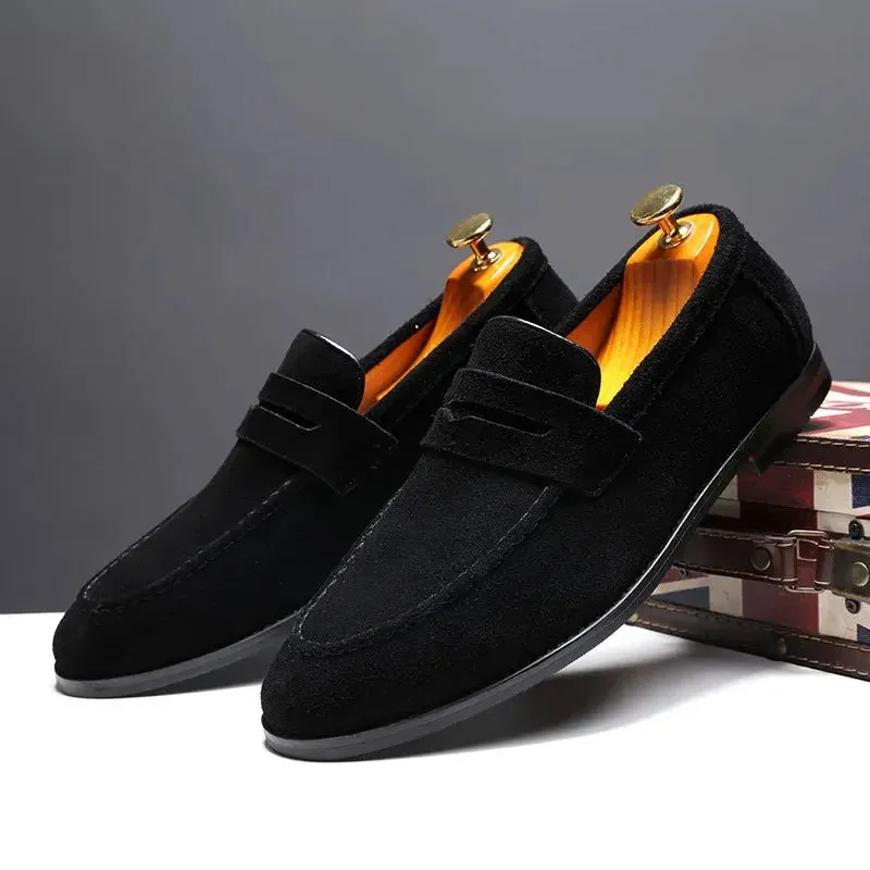 Men's casual suede loafers