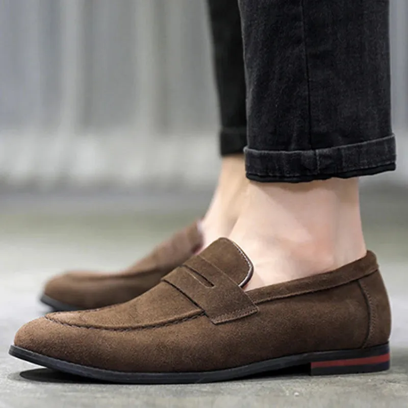 Men's casual suede loafers