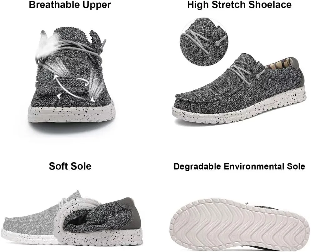 Men's Causal Canvas Loafers & Slip-ons, Lightweight Comfortable and Breathable Loafers Shoes for Men, Zapatos Mocasines para Hombre