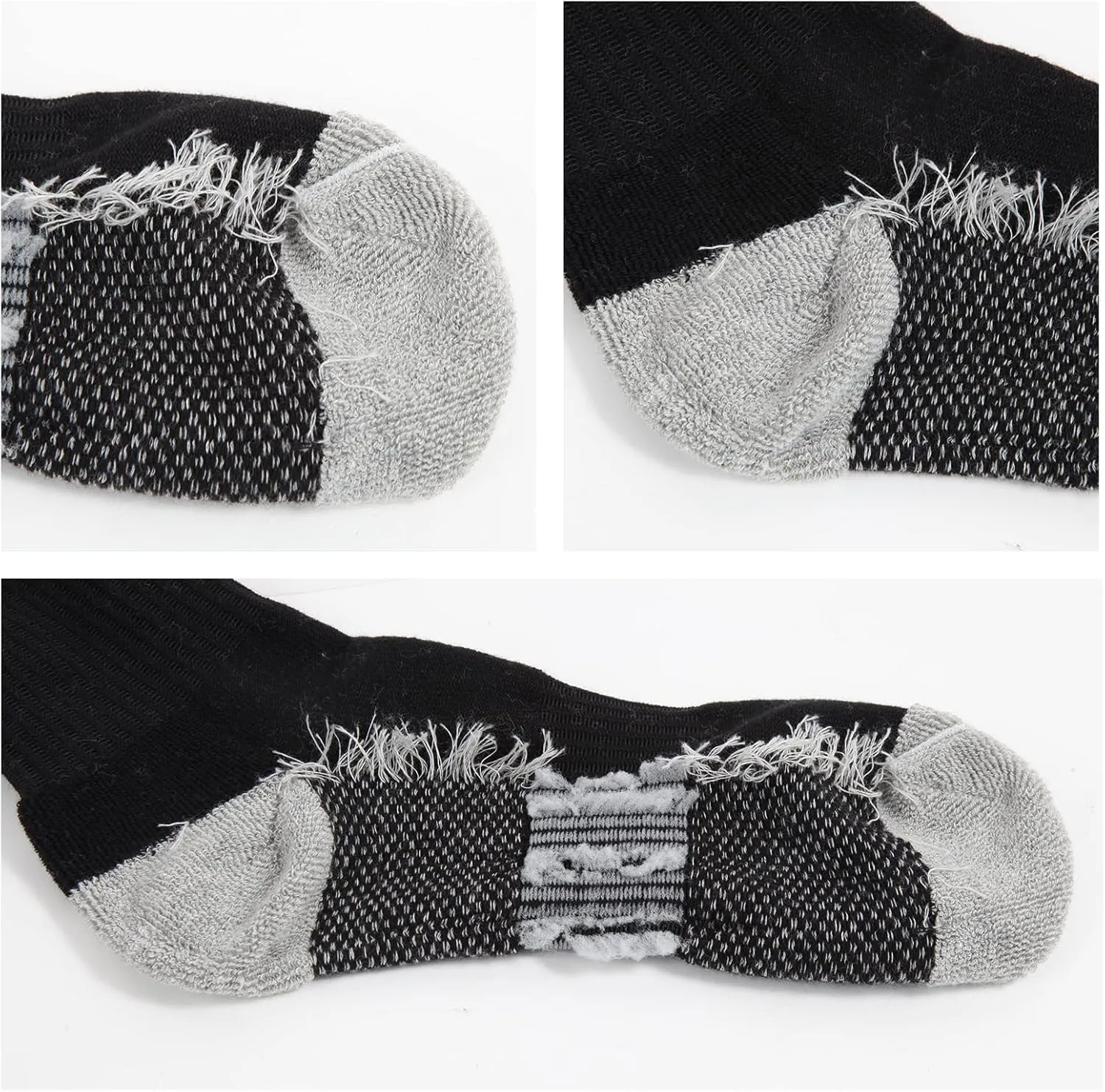 Men's Cotton Moisture Wicking Heavy Cushion Crew Work Socks,6-12, 6Pairs