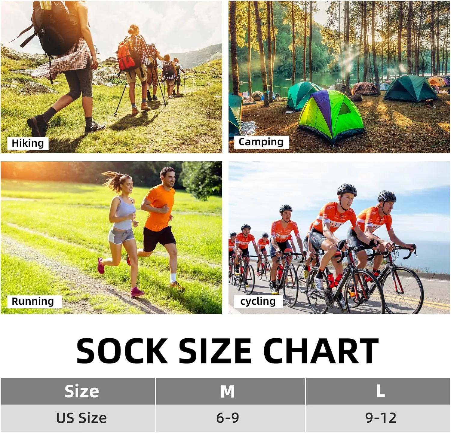 Men's Cotton Moisture Wicking Heavy Cushion Crew Work Socks,6-12, 6Pairs