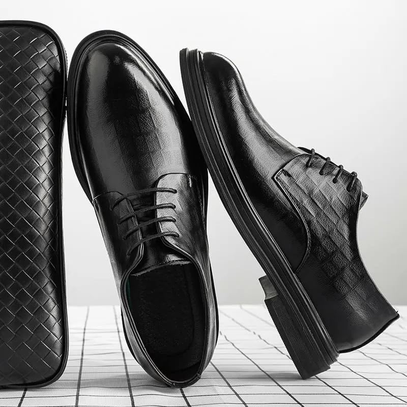 Mens Derby Shoes Outdoor Orthopedic Leather Shoes Modern Men's Handmade Leather Classic Lace Up Dress Oxfords Shoes