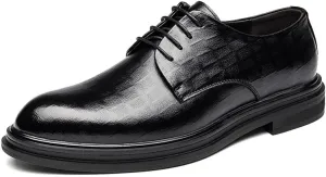 Mens Derby Shoes Outdoor Orthopedic Leather Shoes Modern Men's Handmade Leather Classic Lace Up Dress Oxfords Shoes