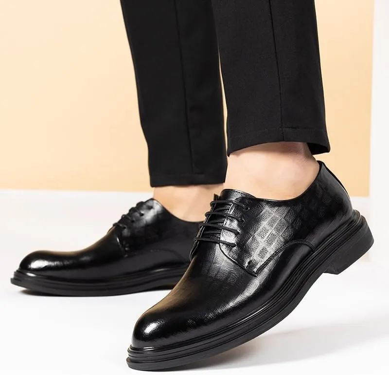 Mens Derby Shoes Outdoor Orthopedic Leather Shoes Modern Men's Handmade Leather Classic Lace Up Dress Oxfords Shoes
