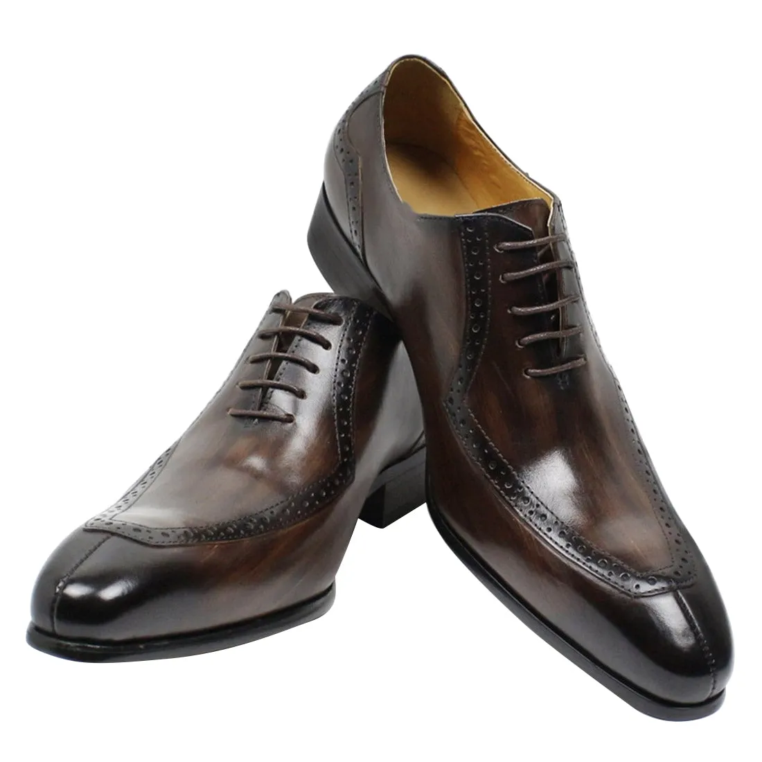 Men's Dress Formal Buckle Longwing Brogues Oxfords