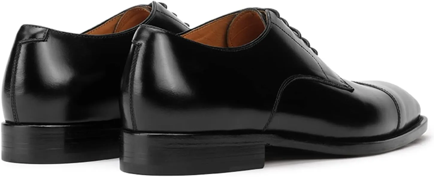Men’s Dress Shoes Derby Cap Toe Calf Leather for Versatile,Casual,Formal,Wedding