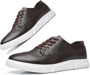 Men's Fashion Sneakers Classic Casual Shoes for Men Stylish Soft Men Dress Sneakers Wingtip Brogue Shoes