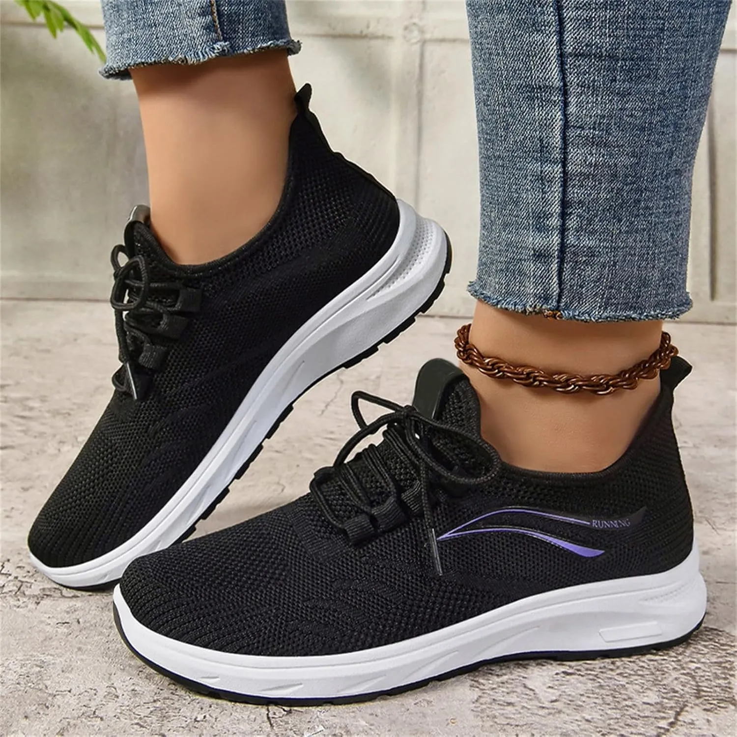 Men's Fashion Sneakers Mesh Running Shoes Non Slip Casual Athletic Walking Shoes Comfortable Cushion Sneaker