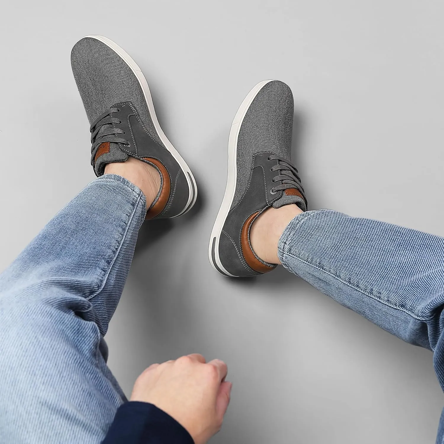 Mens Fashion Sneakers Oxfords Casual Shoes Soft Comfortable Lace-Up Dress Sneakers