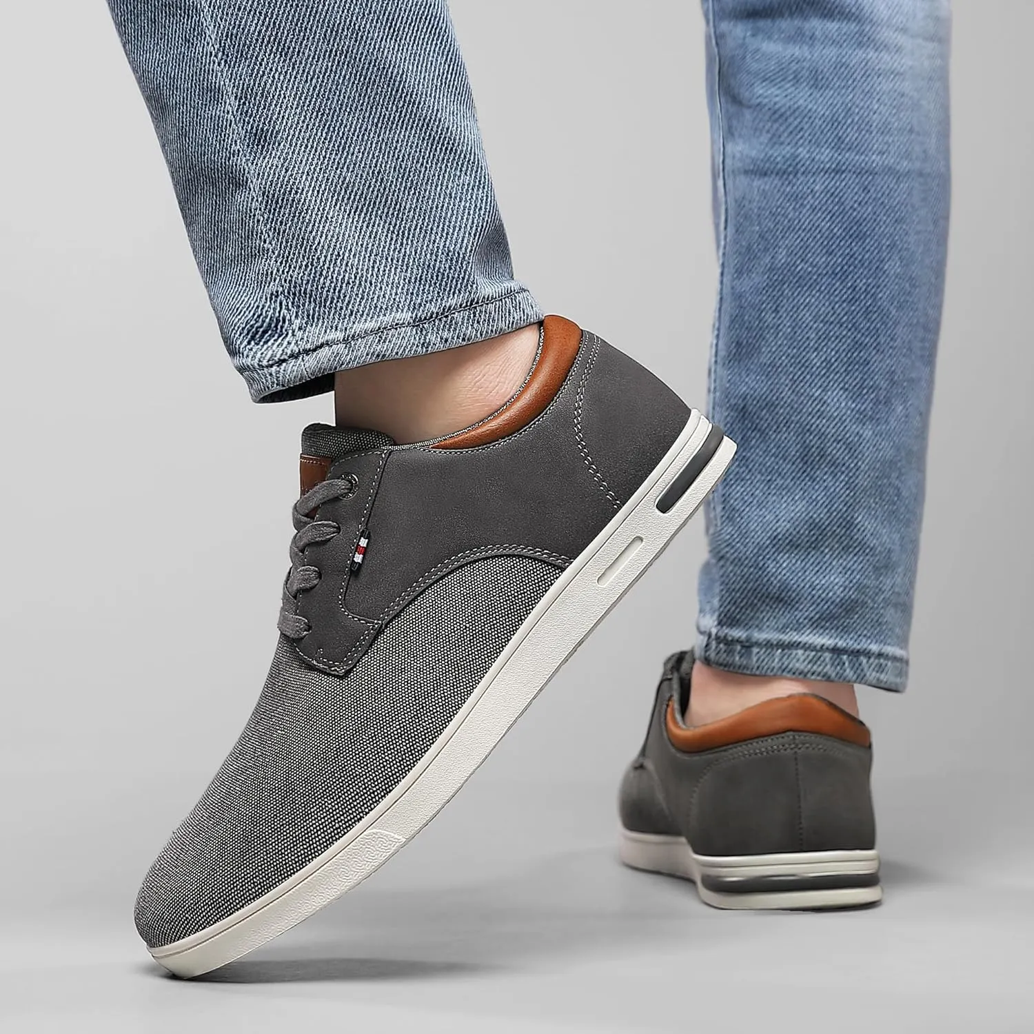 Mens Fashion Sneakers Oxfords Casual Shoes Soft Comfortable Lace-Up Dress Sneakers