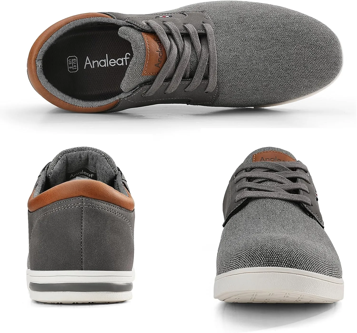 Mens Fashion Sneakers Oxfords Casual Shoes Soft Comfortable Lace-Up Dress Sneakers