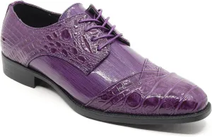 Men's Formal Fashion Tuxedo Wedding Lace Up Cap Toe Dress Shoe croco-04