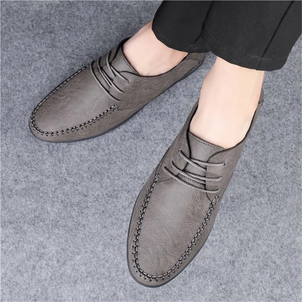 Mens Formal Slip On Monk Strap Dress Shoes Leather Round Toe Business Comfortable Wedding Non Slip Stylish Genuine Leather Classic Office