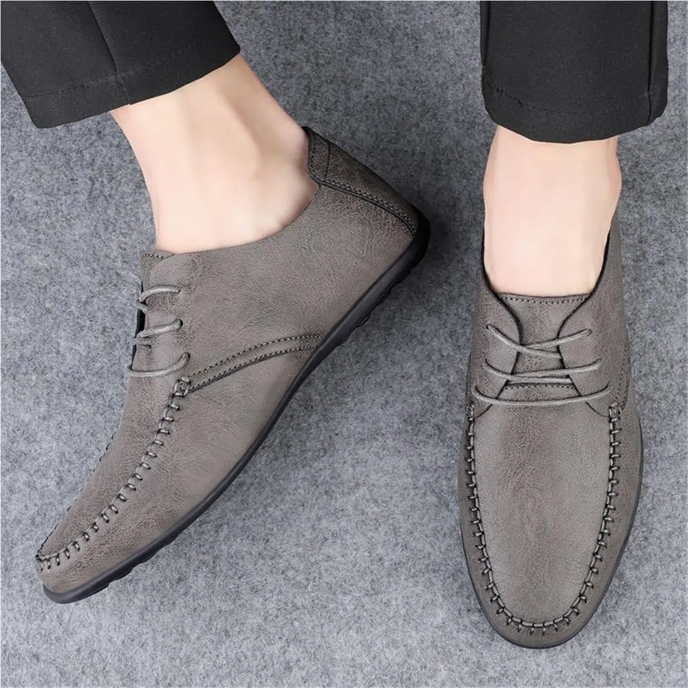 Mens Formal Slip On Monk Strap Dress Shoes Leather Round Toe Business Comfortable Wedding Non Slip Stylish Genuine Leather Classic Office