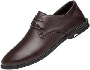 Men's Genuine Leather Dress Shoes Formal Business Lace Up Wingtip Brogue Comfortable Non-Slip Oxford