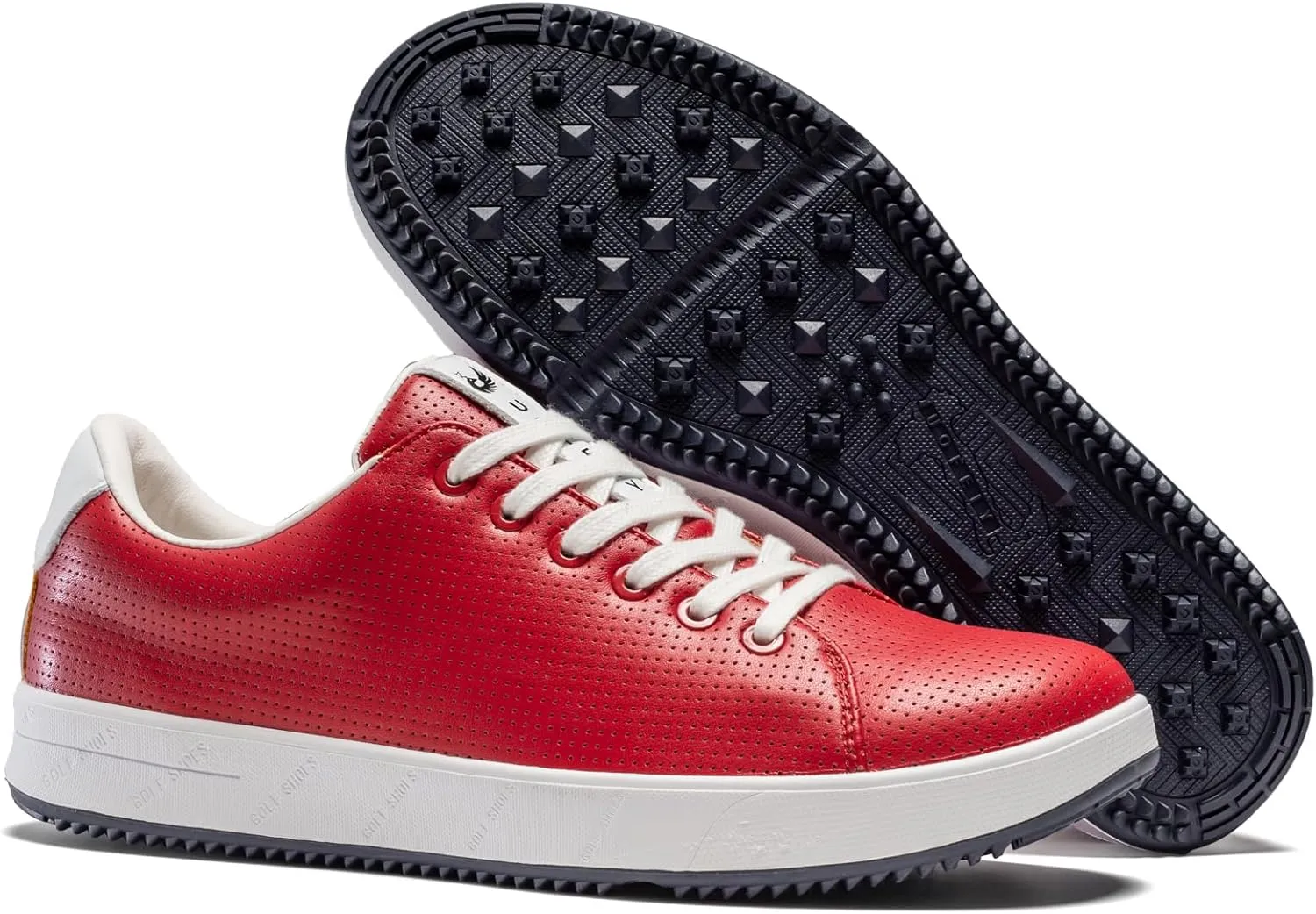Men's Golf Shoes Professional Spikeless Leather Sneakers Non Slip Low Top Lightweight Comfort Travel Walking Shoes