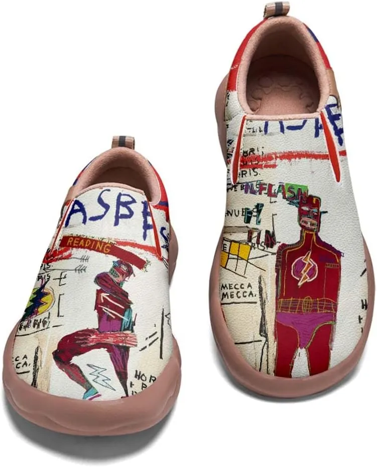Men's Graffiti Shoes Slip On Casual Walking Travel Painted Loafers Lightweight Comfort Sneakers