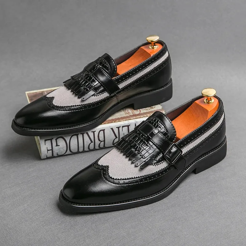 Men's Handmade White Loafers