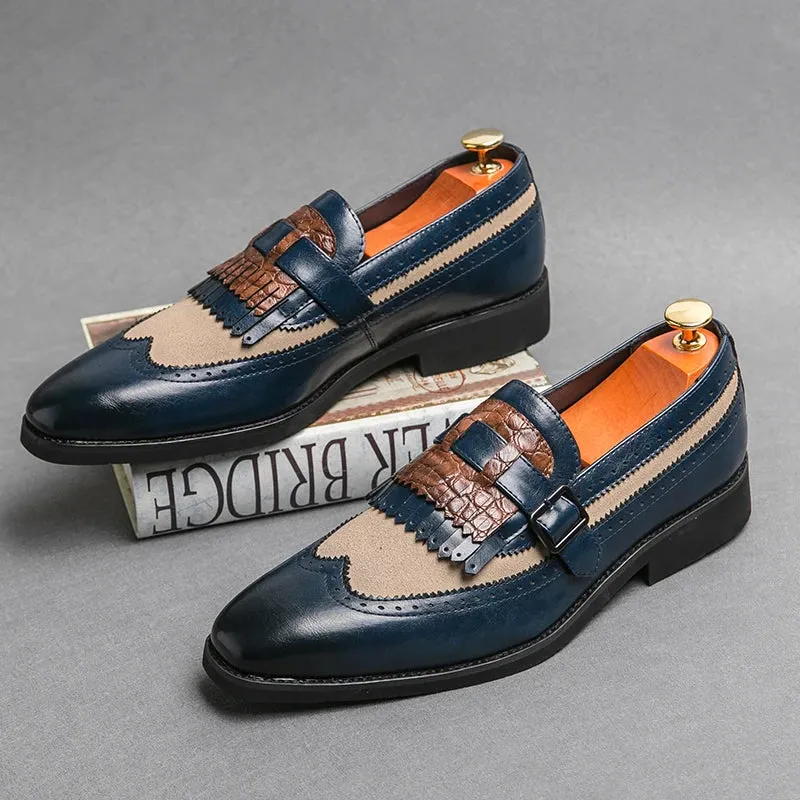 Men's Handmade White Loafers
