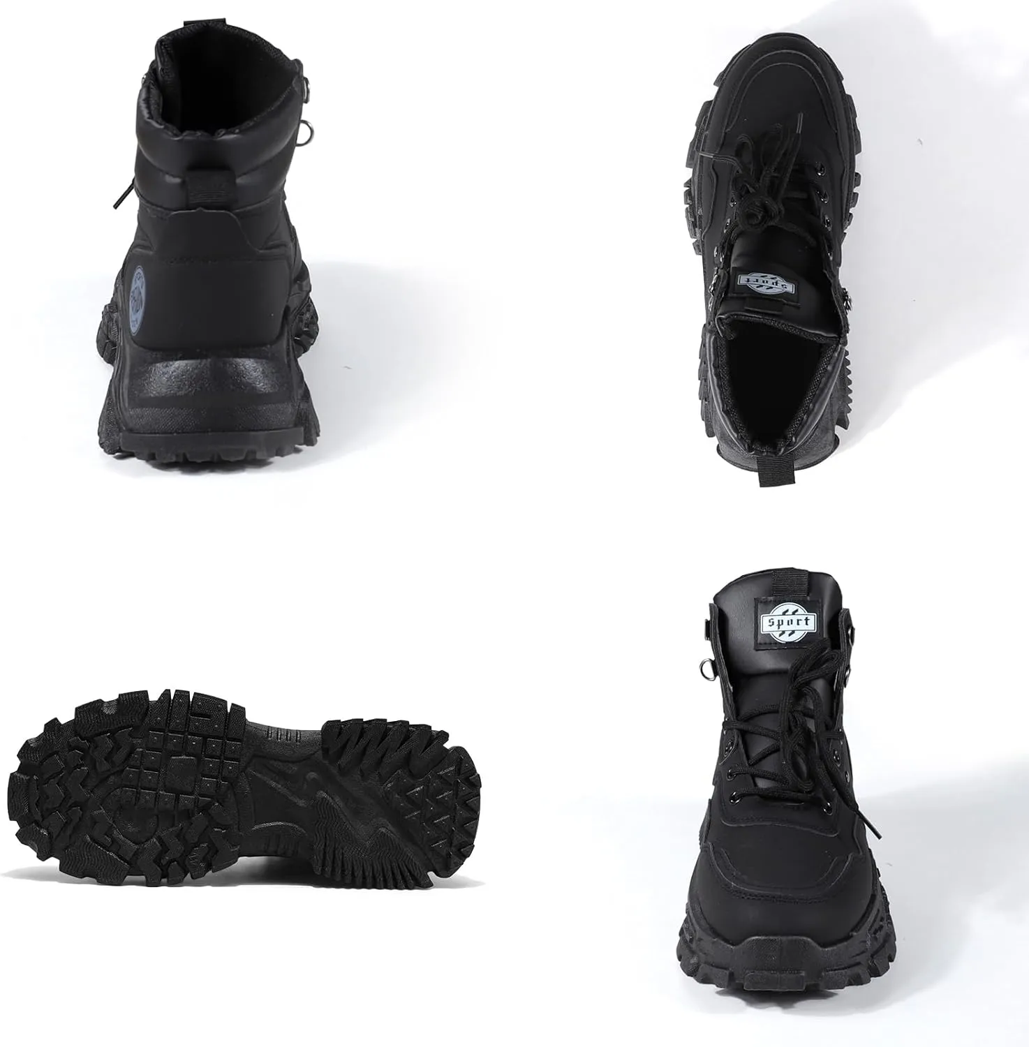 Men's High Top Fashion Sneakers,Casual Athletic Walking Shoes,Round Toe Lace-Up Shoes,Breathable Non-Slip Hiking Boots for Men