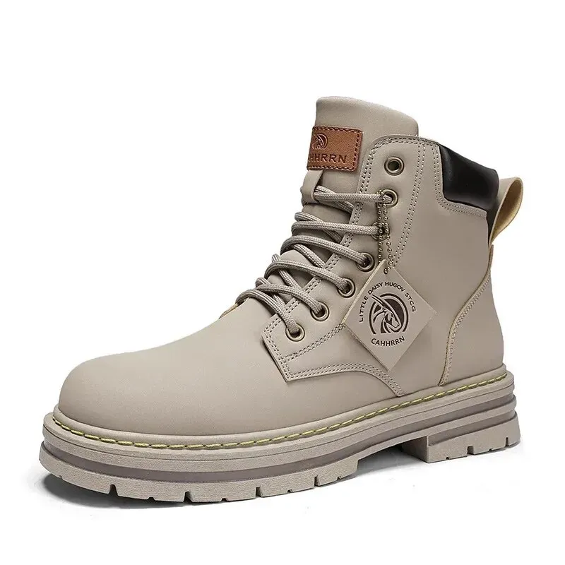Men's Leather Boots – Insulated Warm Lining for Winter Outdoor Activities