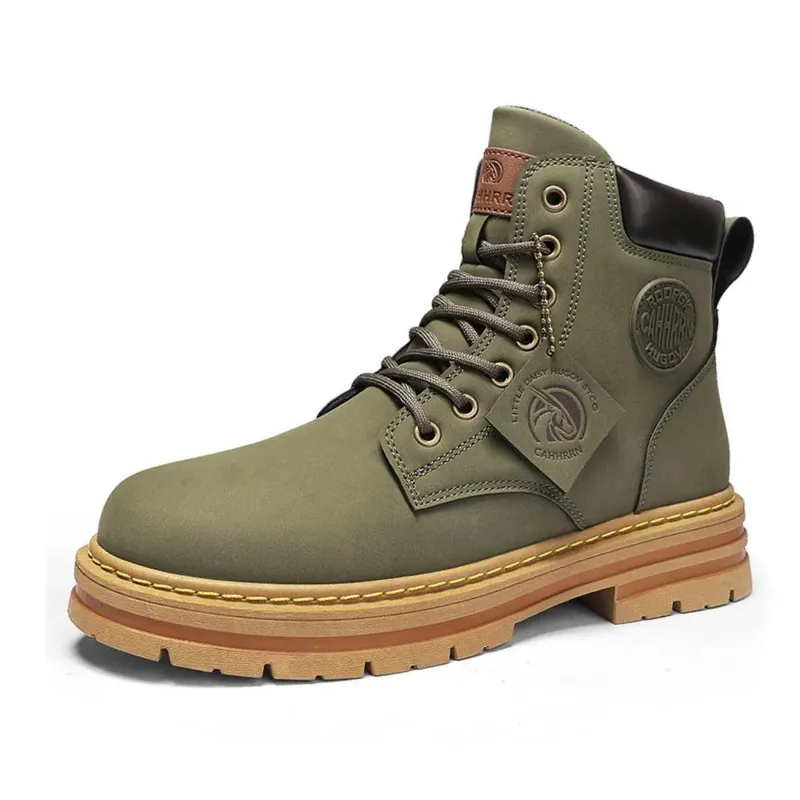 Men's Leather Boots – Insulated Warm Lining for Winter Outdoor Activities