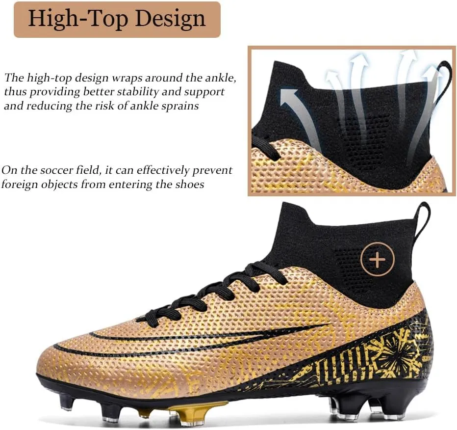 Men's Lightweight Soccer Cleats for Football Training: Non-Slip Professional Futsal Shoes - Futsal Shoes for Youth