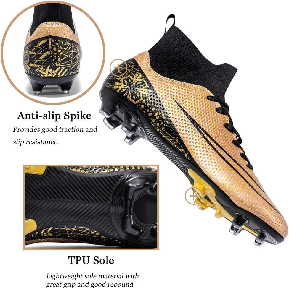 Men's Lightweight Soccer Cleats for Football Training: Non-Slip Professional Futsal Shoes - Futsal Shoes for Youth