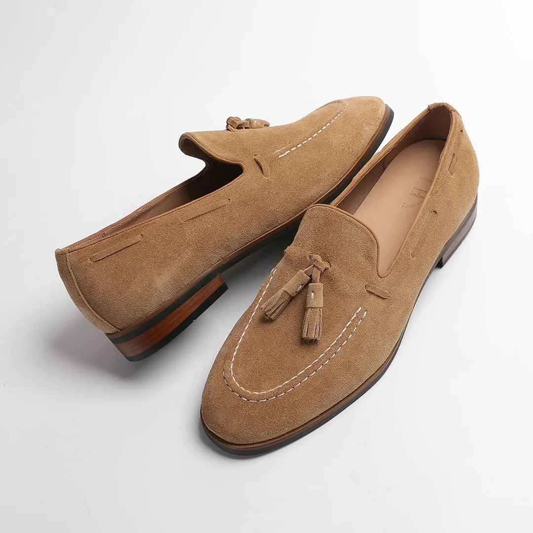 Men's Loafers & Slip-Ons - Genuine Leather Tassel Loafers for Men with Business Casual Style