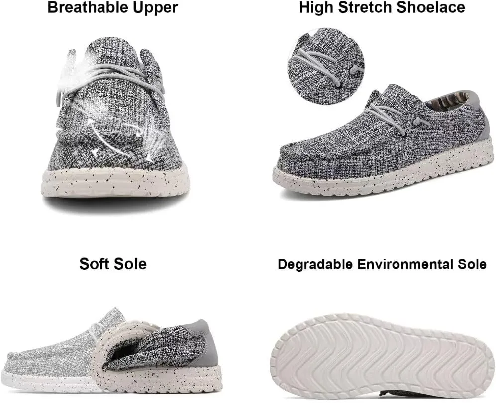 Mens Machine-Washable Casual Loafers, Men Slip On Comfortable and Breathable Boat Shoes for Work, Casual, Walk, Traveling, Beach, Gifts for Men, Zapatos Mocasines para Hombre