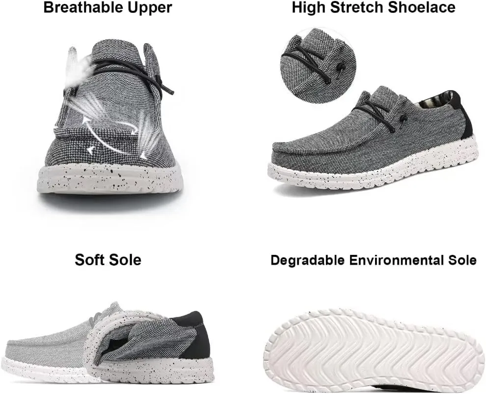 Mens Machine-Washable Casual Loafers, Men Slip On Comfortable and Breathable Boat Shoes for Work, Casual, Walk, Traveling, Beach, Gifts for Men, Zapatos Mocasines para Hombre