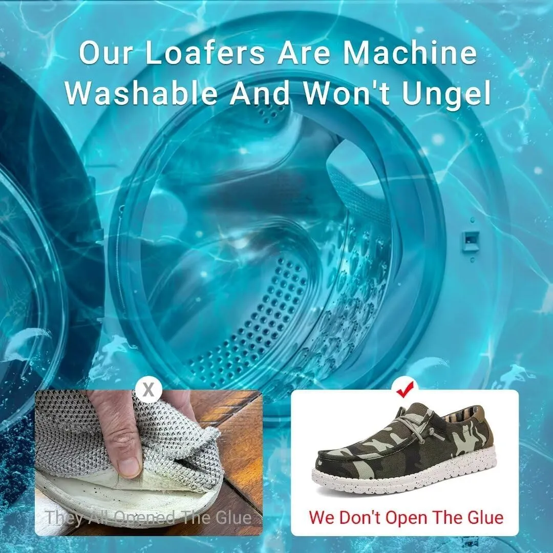 Mens Machine-Washable Casual Loafers, Men Slip On Comfortable and Breathable Boat Shoes for Work, Casual, Walk, Traveling, Beach, Gifts for Men, Zapatos Mocasines para Hombre