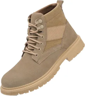 Mens Military Tactical Boots Man Lace Up Hiking Work Army Outdoor Men Combat Shoes Workout Footwear