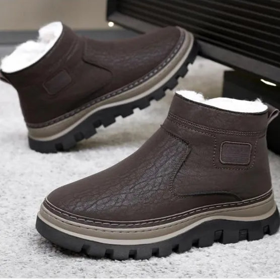 Men's New Warm Wool Integrated Snow Boots
