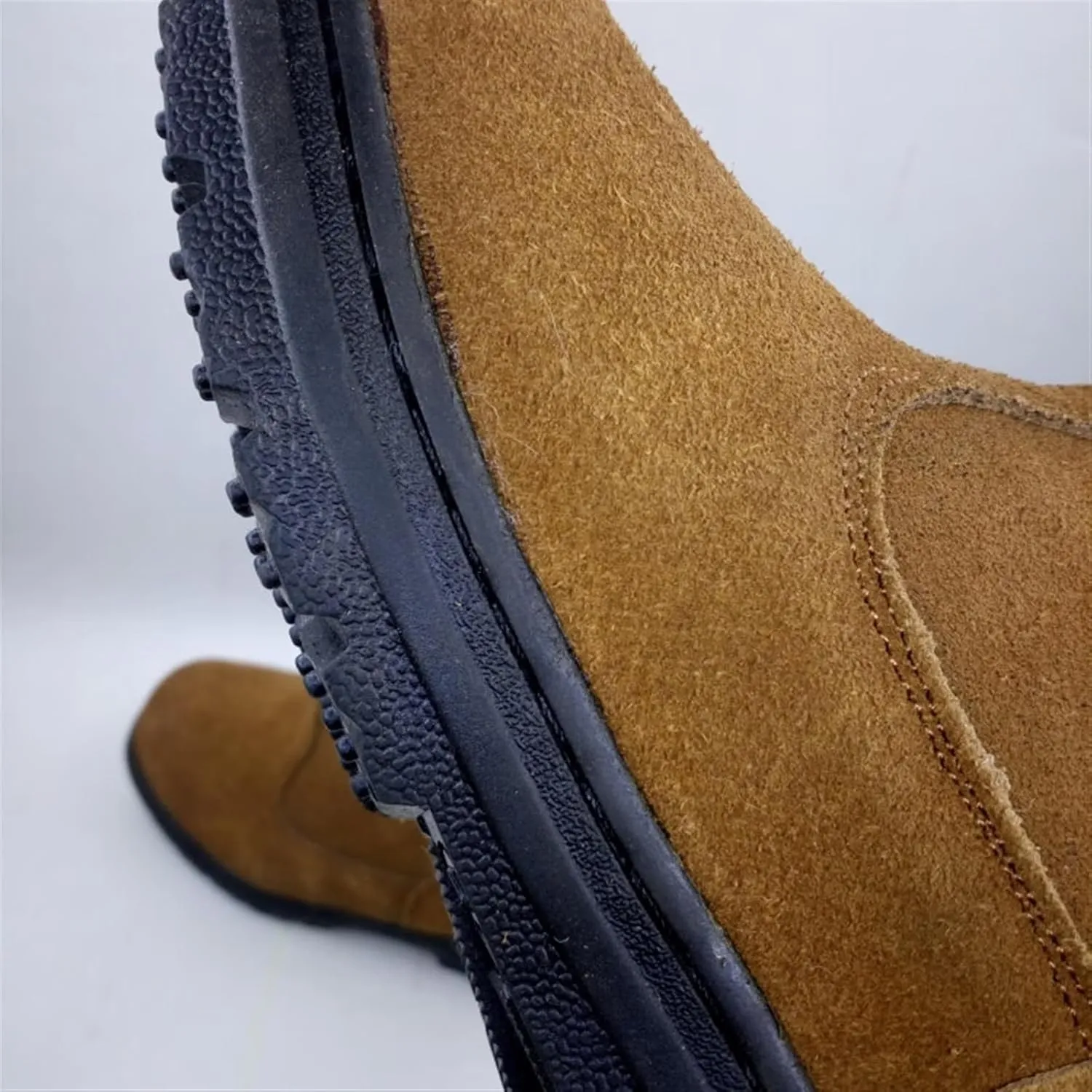 Mens Outdoor Waterproof Anti Slip Fleece Lined Tall Snow Boots, Mongolian Welder Protective Boots, Comfortable Labor Protection Shoes, for Cold Weather Work, Hiker, Trekking