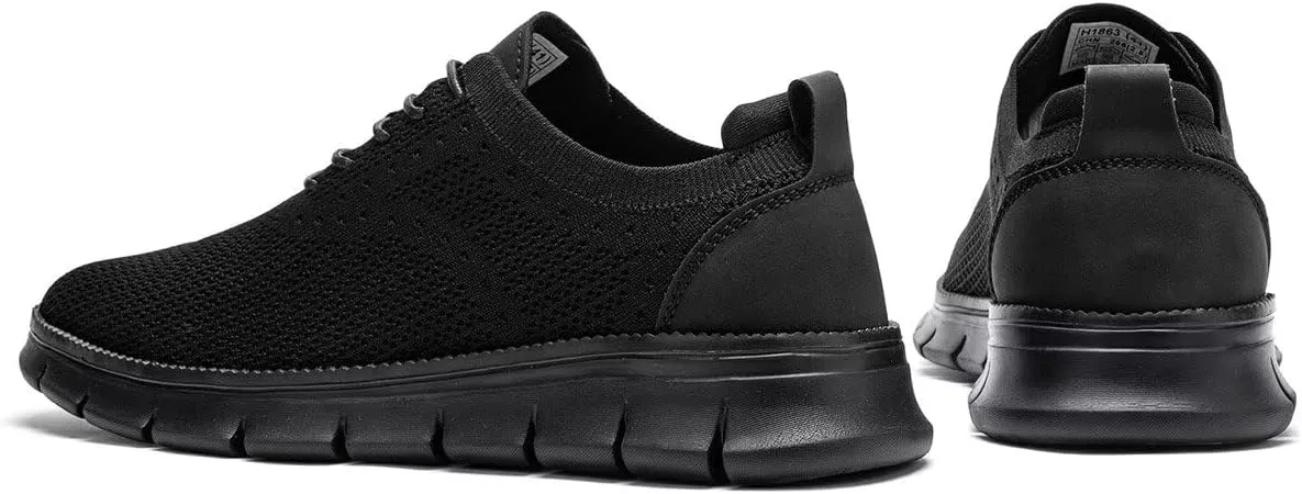 Men's Oxfords Business Shoes Fashion Mesh Casual Dress Walking Sneakers Comfortable Lightweight Soft Sole