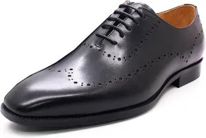 Mens Oxfords Casual Dress Formal Handmade Genuine Leather Brogues Derby Wedding Fashion Walking Shoes for Men