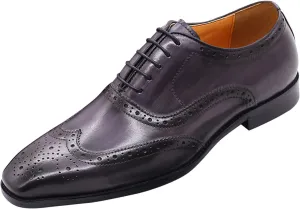 Men's Oxfords Dress Formal Wingtips Brogues Suit Shoes Genuine Leather Tuxedo Wedding Business Casual Comfortable Prom Shoes for Men