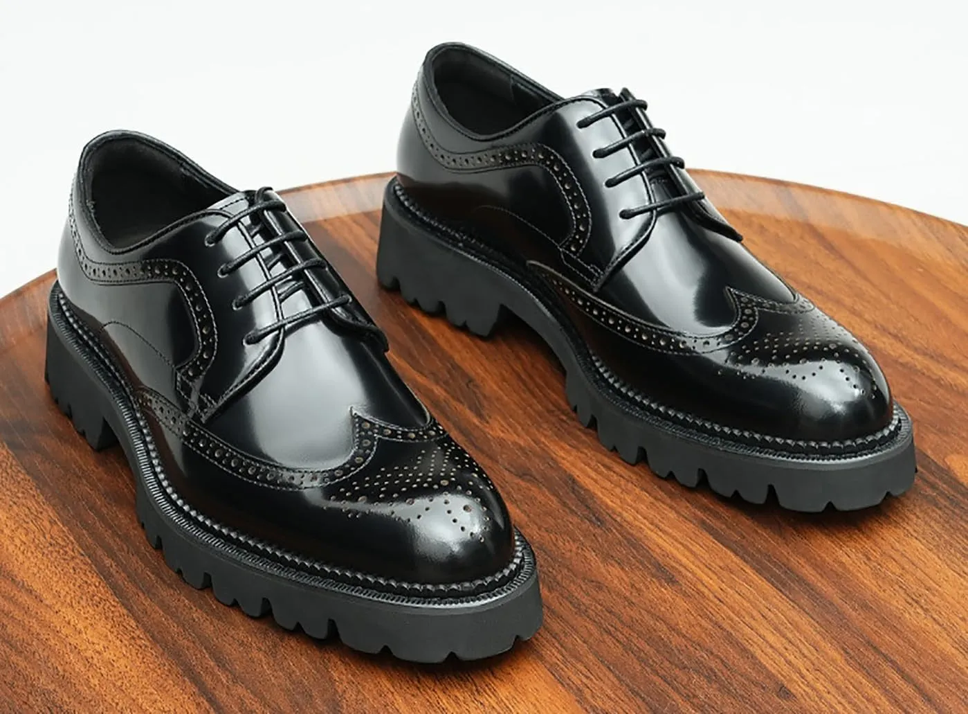 Men's Oxfords Formal Dress Derby Fashion Prom Wingtip Brogue Patent Leather Shoes Wedding Tuxedo Business Causal Shoes for Men