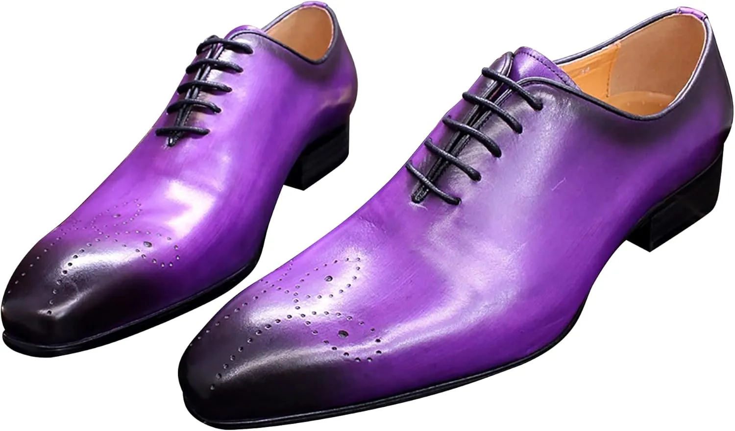 Mens Oxfords Formal Dress Genuine Leather Handmade Derby Casual Brogues Oxfords Tuxedo Fashion Walking Shoes for Men