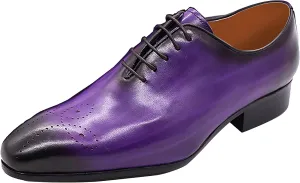 Mens Oxfords Formal Dress Genuine Leather Handmade Derby Casual Brogues Oxfords Tuxedo Fashion Walking Shoes for Men
