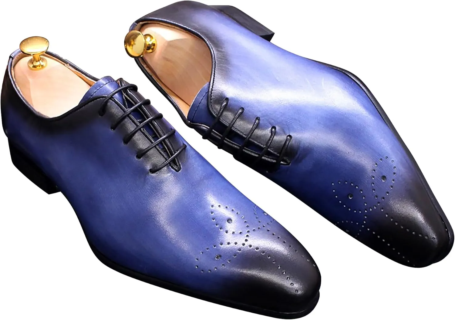 Mens Oxfords Formal Dress Genuine Leather Handmade Derby Casual Brogues Oxfords Tuxedo Fashion Walking Shoes for Men