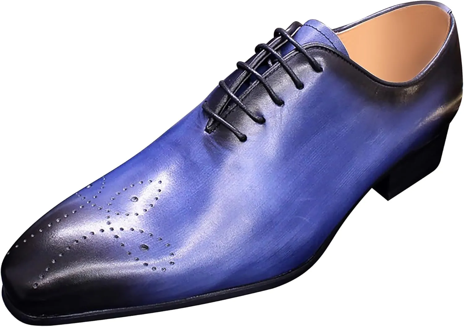 Mens Oxfords Formal Dress Genuine Leather Handmade Derby Casual Brogues Oxfords Tuxedo Fashion Walking Shoes for Men