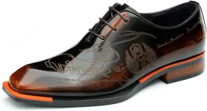 Men's Oxfords Formal Dress Patent Leather Derby Fashion Business Wedding Prom Tuxedo Casual Carve Oxford Walking Shoes for Men
