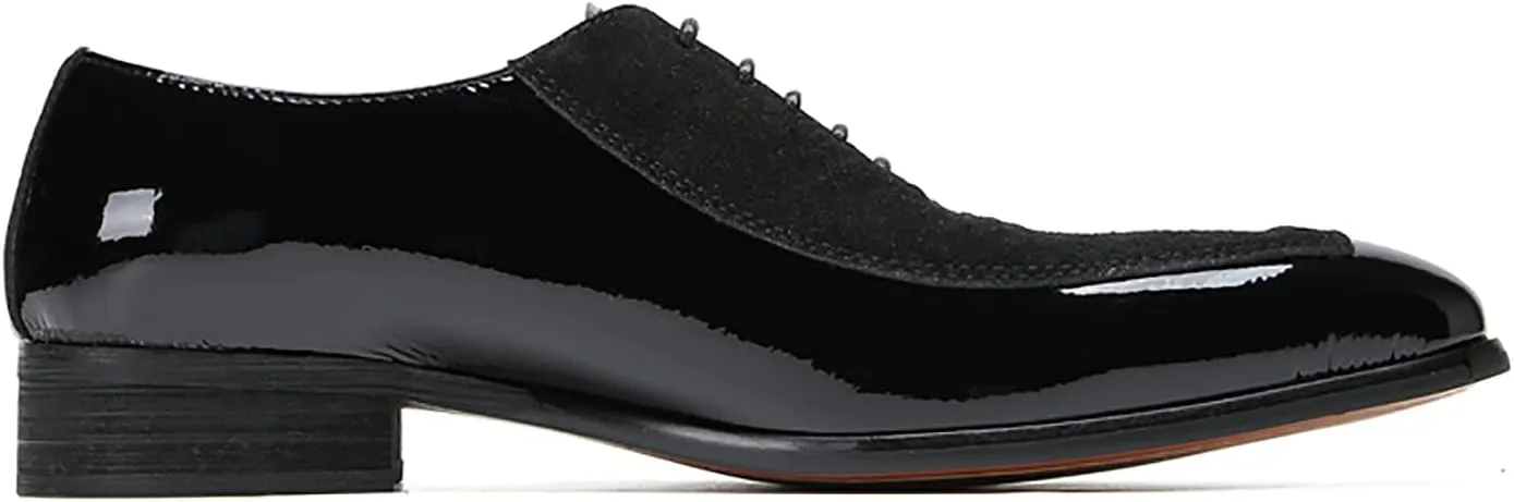 Mens Oxfords Formal Dress Suede Wingtip Toe Derby Fashion Business Casual Two Tone Comfortable Shoes Prom Wedding Tuxedo Shoes for Men
